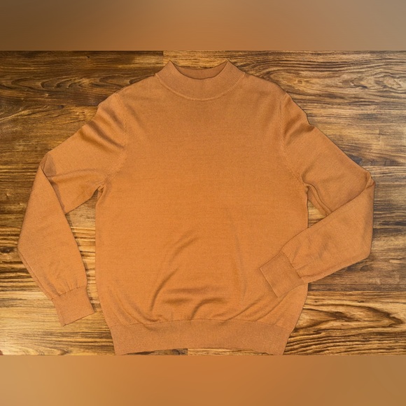 JEFF Brown Tan Knit Sweater size L - Picture 6 of 10